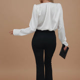 Saténová blúzka - Dvojitá Kvetina