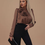 Saténová blúzka - Dvojitá Kvetina