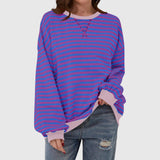 LUKA – Ležérna pruhovaná mikina s dlhým rukávom