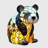 Lampa z tvrdeného skla s dizajnom zlatého pandy