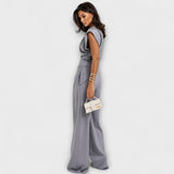 Sofia - Asymetrický komplet s drapovanými ramenami