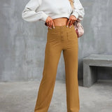 Nohavice s vysokým pásom a elastickým pásom