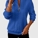 Amalie - Pletený sveter s copánkovým vzorom na zips