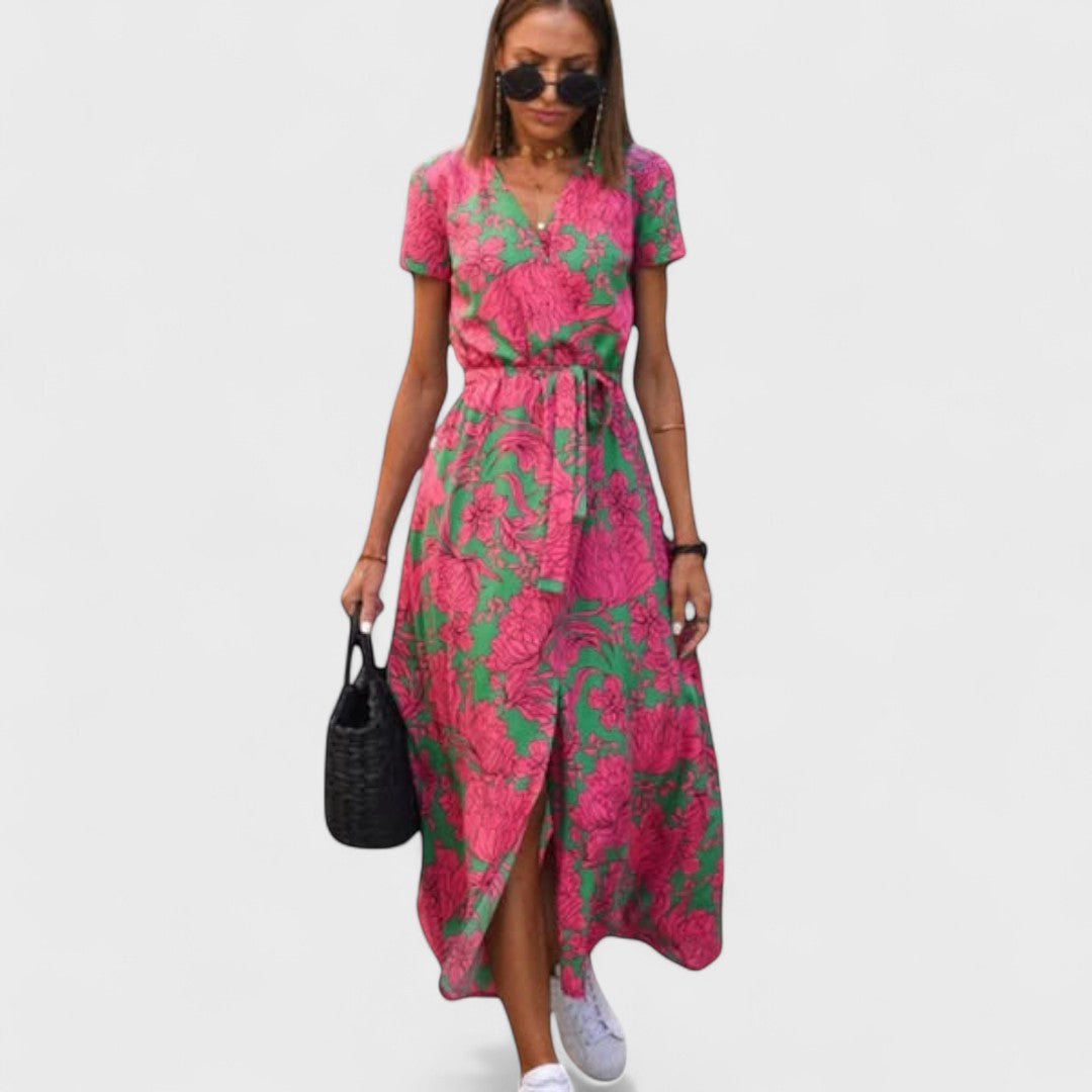 Daniela - Zavinovacie Šaty s Bodkovaným Vzorom