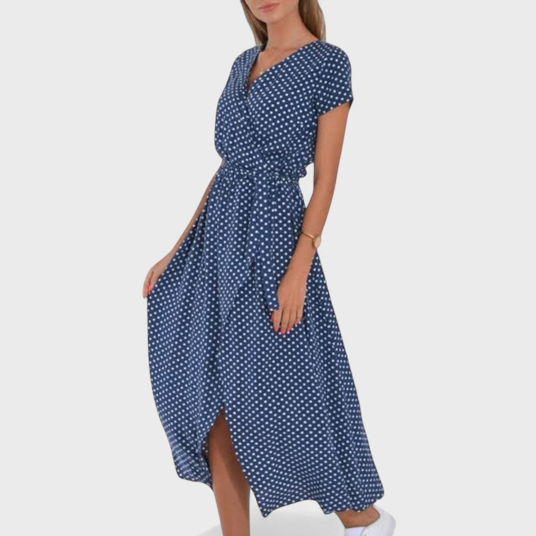 Daniela - Zavinovacie Šaty s Bodkovaným Vzorom