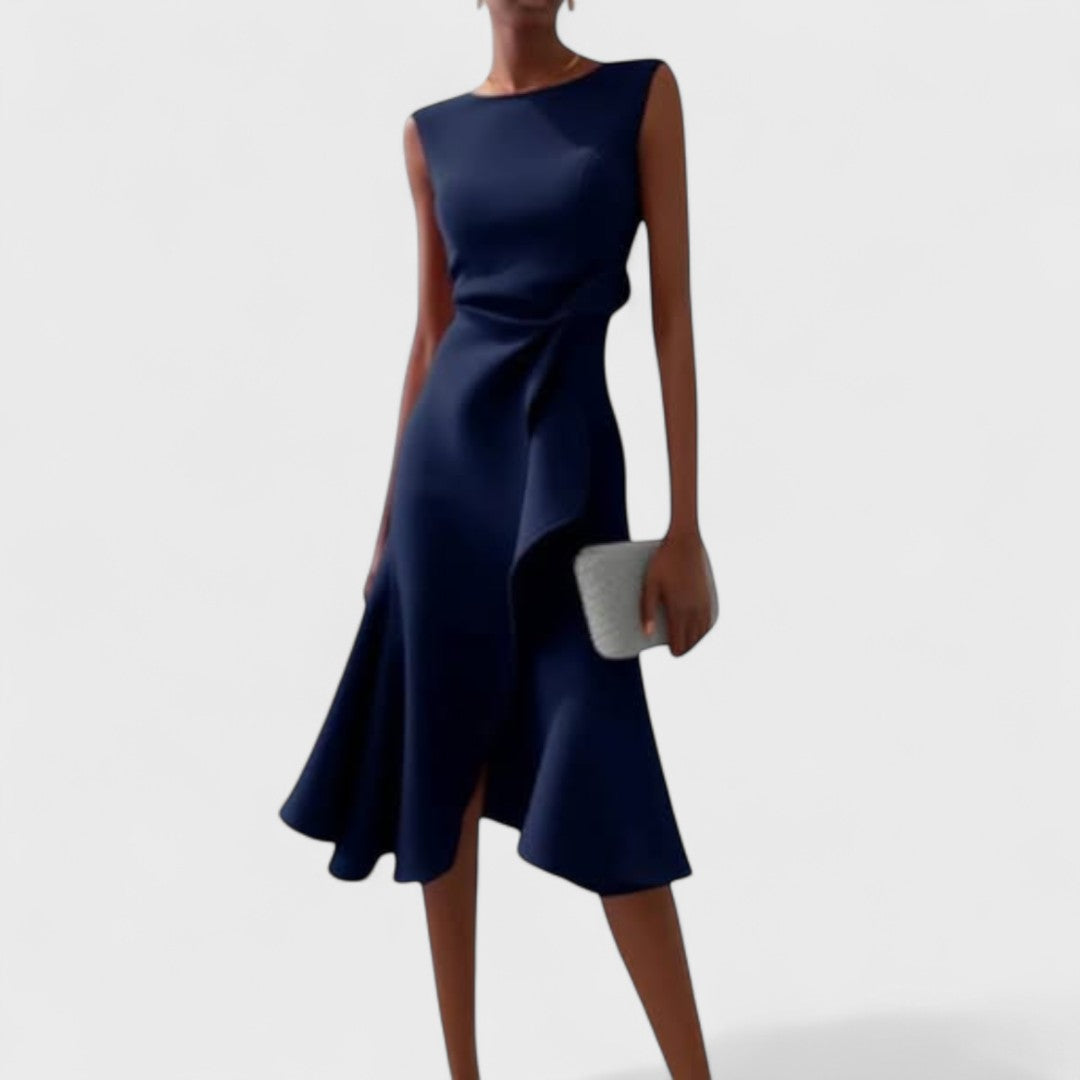 Andrea - Asymetrické šaty s elegantnými skladmi