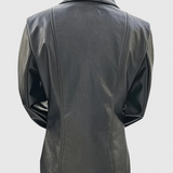 Adelina - Kožený kabát z talianskej kože s gombíkmi