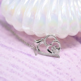 Zahira | Náhrdelník strieborná stopa & srdce s zirkónmi