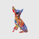 Vibračná lampa z živice s dizajnom čivavy