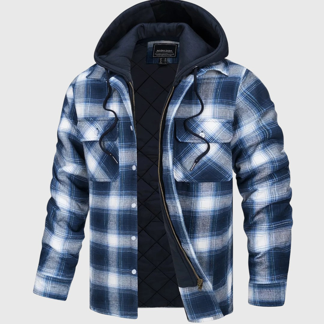 Karl | Kostkovaná bunda s zipom