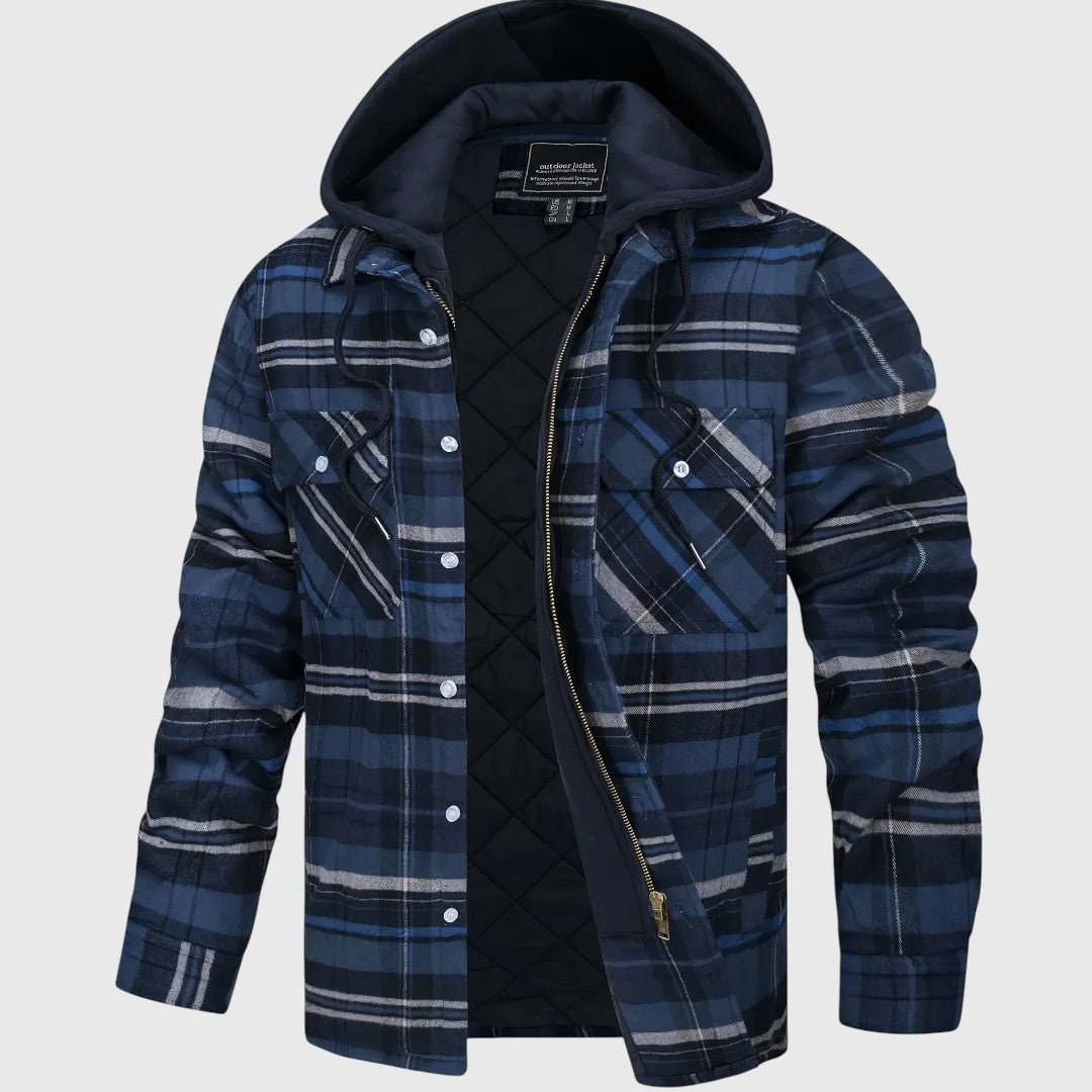 Karl | Kostkovaná bunda s zipom