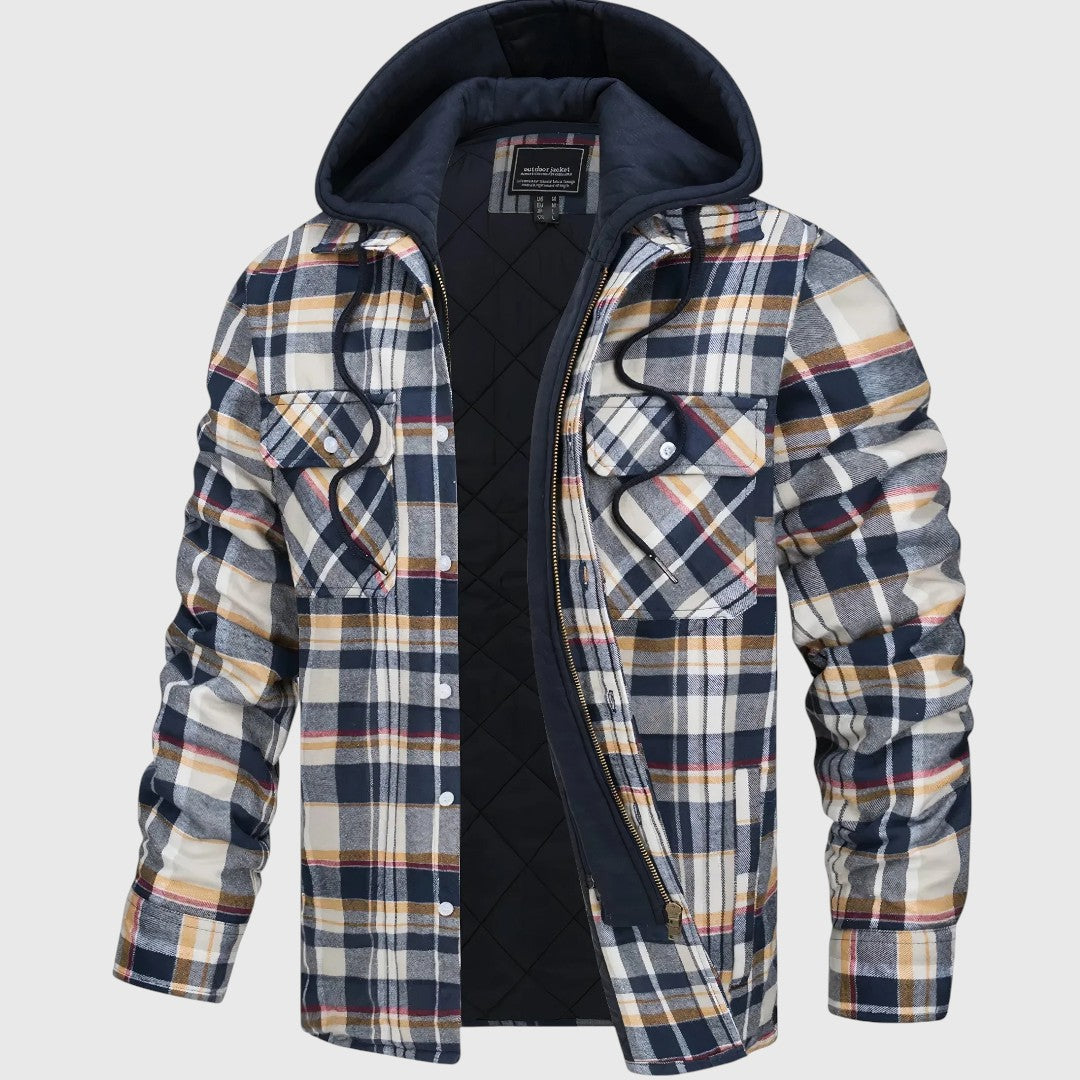 Karl | Kostkovaná bunda s zipom