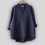 Ľanová Blúzka Strieborná Elegancia