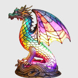 Lampa Bohemia z pryskyřice s designom draka