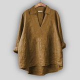 Ľanová Blúzka Strieborná Elegancia