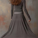 Adelaide Retro Šedý Žebrovaný Stretch Slim-Fit Set