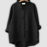 Ľanová Hnedá Blúzka Klid