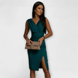 Desi - Šaty s V-výstrihom a rozparkom