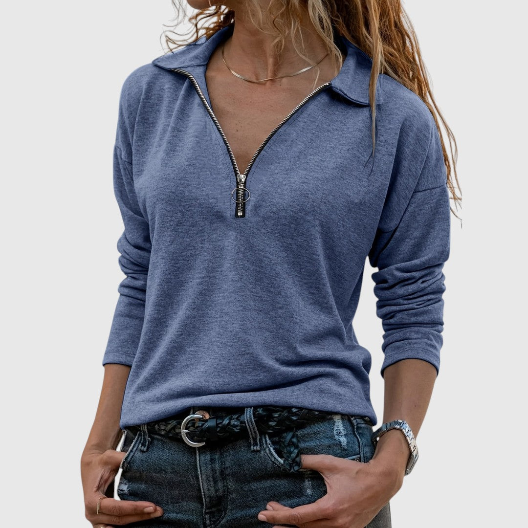 Nadine - Dámske svetre s polovičným zipsom