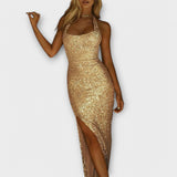 Stylové šaty s vysokým rozparkem