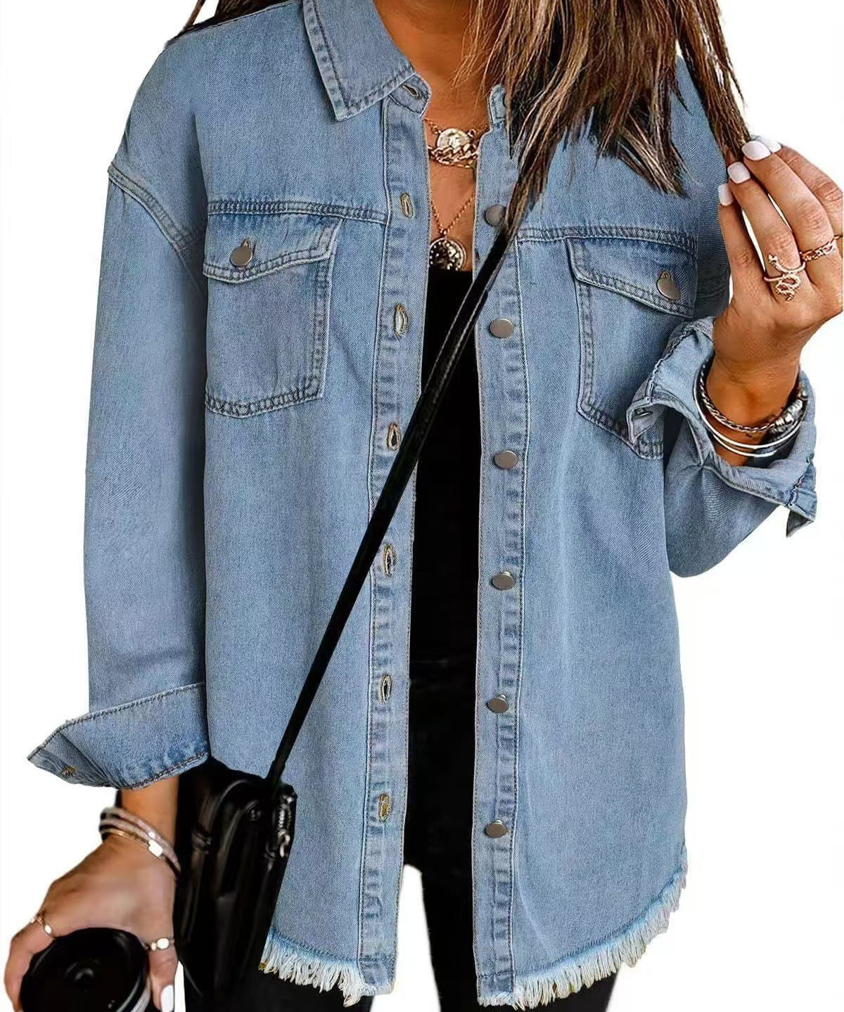 Martina - Džínová košela s gombíkmi