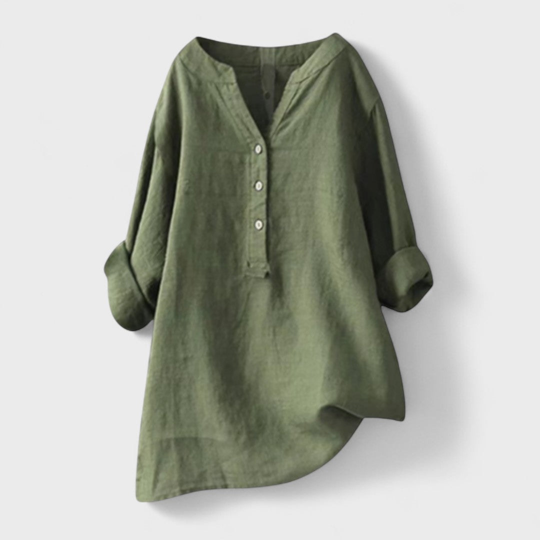 Freja - Pohodlná Košela s Gombíkmi