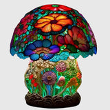 Smaltovaná lampa s dizajnom huby