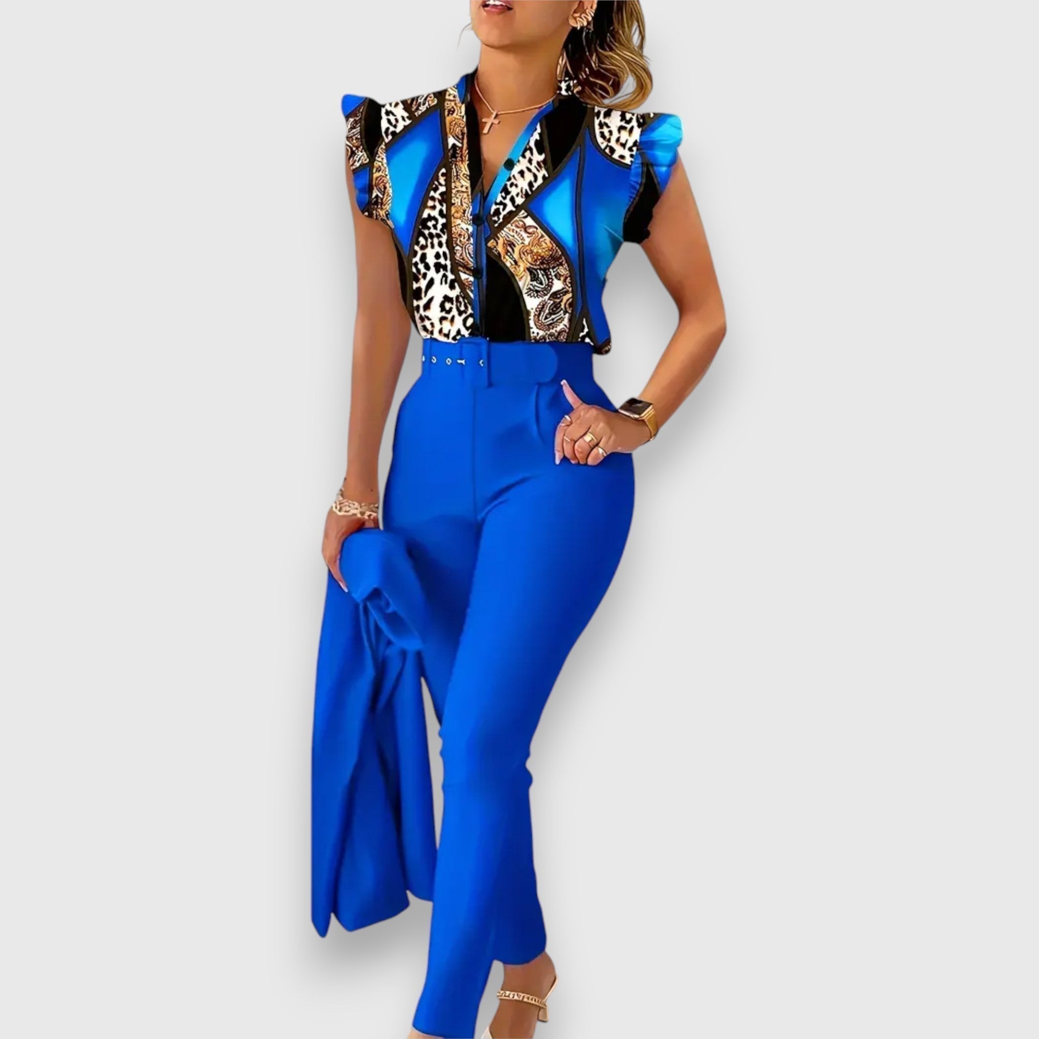 Sada dvoch kusov s moderným leopardím vzorom