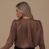 Saténová blúzka - Dvojitá Kvetina