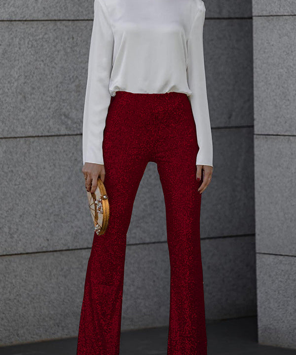 Nohavice Elea - Lesklé a elastický pás