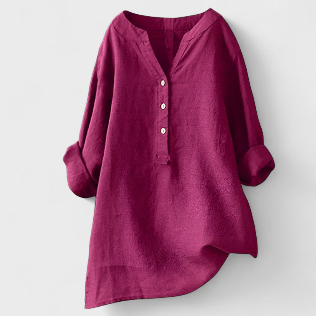 Freja - Pohodlná Košela s Gombíkmi