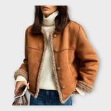 Elegantná kožená bunda s teplou podšívkou a nadčasovým štýlom