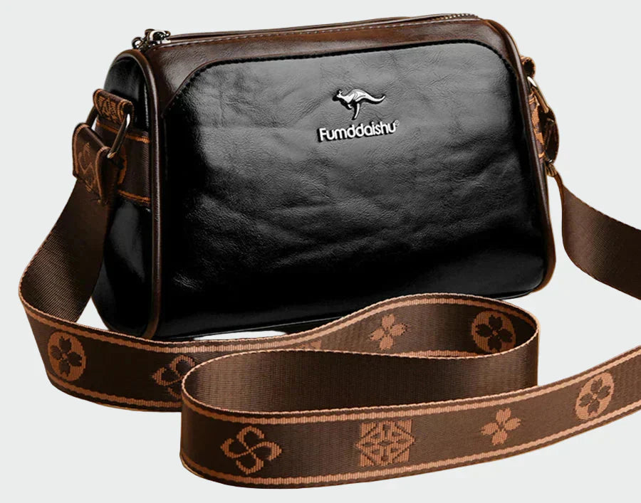 Klasická kožená taška cez rameno