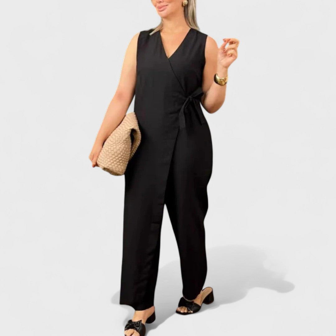 Milena - Elegantný overal s V-výstrihom