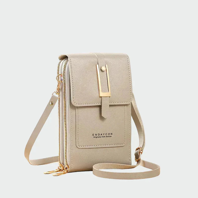 Elegantná kožená taška cez rameno